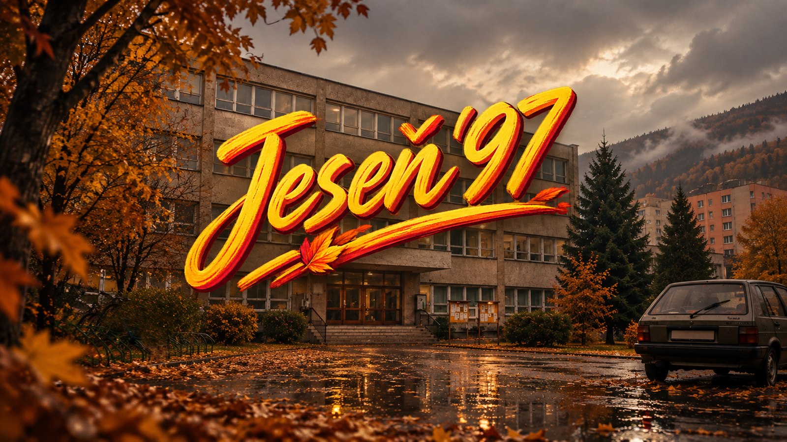 Jeseň ’97 pred školou na upršanom sídlisku